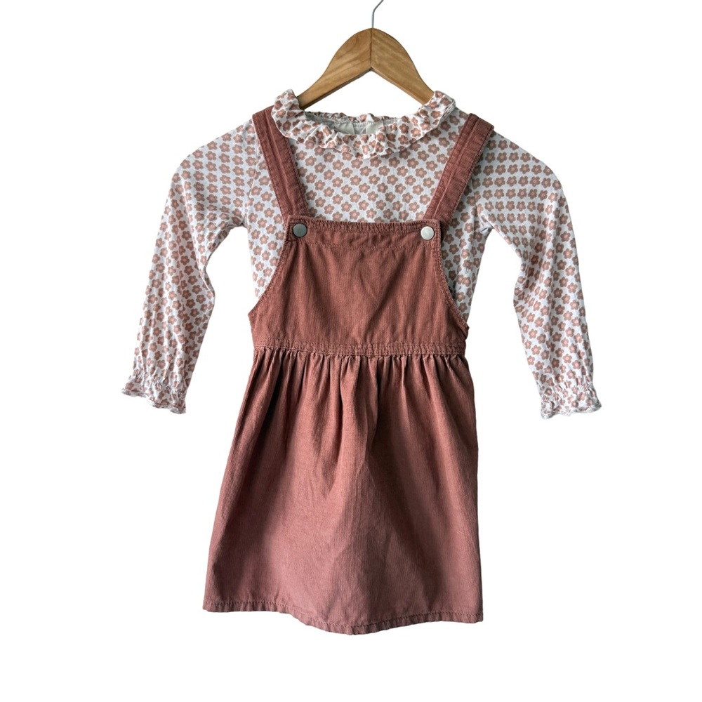H&M White and Pink Patterned Top